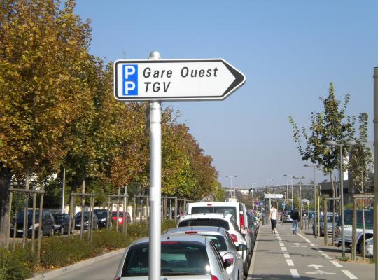 Direction entrée parking