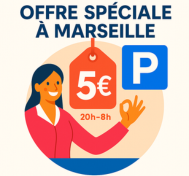 Offre promotionnelle EFFIA – Un logo pour notre campagne de stationnement à tarif réduit de nuit. Garez-vous malin, voyagez serein.