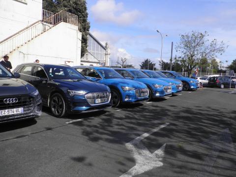 Showroom éphémère essais journalistes Audi E-TRON